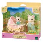 Sylvanian Families Carrinho De Bebê Papai E Bebê Gatos Primavera