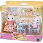 Sylvanian families mesa de cafe da manha - mamae e bebe coelhos de neve