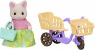 Sylvanian Families Passeio de Bicicleta Mamãe Gato Primavera