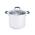 T-fal C99863 Forno de aço inoxidável seguro lava-louça seguro PFOA Free Stock Pot Cookware, 12-Quart, Prata