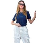 T-Shirt Azul Marinho De Todas As Belezas