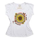 T-shirt Camiseta Blusa Feminina Estampa Girassol Brave and Free
