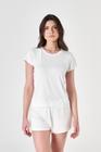 T-Shirt Cloud Modal Branca Feminina