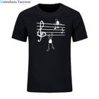 T-shirt com estampa engraçada de notas musicais, t-shirt