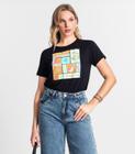 T-shirt  De Viscose Creponada Feminina Endless Preto