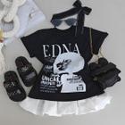 T-shirt Edna Preta e Branca 04 ao 12