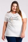 T-shirt Feminina Plus Size Algodão c/ Estampa BE yourself - Serena