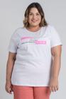 T-shirt Feminina Plus Size Estampada "You Never Say Never"- Serena