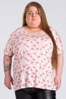 T-shirt Feminina plus Size Visco Estampada - Serena