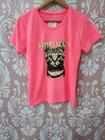 T-shirt Gato manga curta pink surto clothing feminina tam G