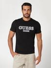 T-shirt Guess Flocado Apache Preto