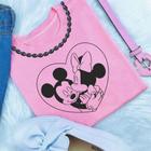 T shirt malu - mickey and minnie - com pedrarias