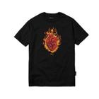 T-shirt mcd regular corazon en llamas