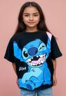 T-shirt Menina Lilo & Stitch Preto