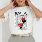 T-shirt Minnie Mouse Baby Look Feminino Cor Branca