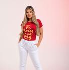 Camiseta Camisa Baby Look T-shirt Feminina Para Natal Natalina Tema  Natalino, Magalu Empresas