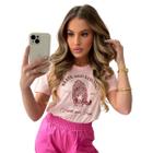 T-Shirt Rosa Bebê Tigre Strong