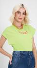 T-Shirt Zinco Decote Redondo Com Silk Verde