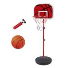 Tabela de Basquete Cesta Infantil Ajustável 1,39m com Bola Bomba Rede DM Toys DMT5092