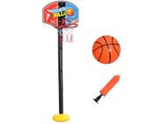 Kit Tabela Aro Rede Basquete + Bola Oficial 7 + Mini Bola 5 no Shoptime