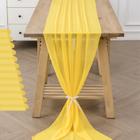 Table Runner flohar Chiffon 29x300cm Sheer Romantic Yellow