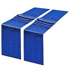 Table Runner Pufogu Royal Blue Sequin 30,5 cm x 275 cm - pacote com 6