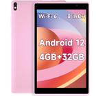 Tablet BYANDBY Android 12 8 polegadas 4 GB RAM 32 GB ROM rosa