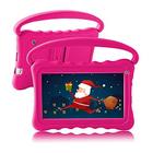 Tablet infantil 7 Tablet infantil para crianças Edição Tablet para crianças 32 GB com câmera dupla WiFi googple reproduz Netflix YouTube Tablets infantis Android 10 Capa à prova de choque para controle dos pais (rosa vermelha) - UJoyFeel