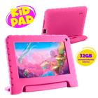 Tablet Infantil Multilaser NB379 Rosa Kid Pad Capa de Silicone 32GB Para Criança Youtube Netflix