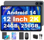 Tablet JJGJ 12 polegadas Android 14 24 GB RAM 256 GB de armazenamento 5G