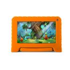 Tablet Multilaser Kid Pad com Controle Parental 32GB + Tela 7 pol + Wi-fi + Android 11 (Go edition) + Processador Quad Core Laranja - NB380