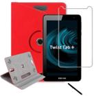 Tablet Positivo Twist 64Gb 2Gb Ram + Capa Giratória Vermelha e Película Incluso