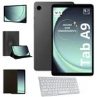 Tablet Samsung Galaxy Tab A9 Wifi Grafite 64GB 4GB Com Teclado Branco Bluetooth e Capa Giratória Para Estudo e Trabalho X110