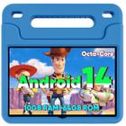 Tablet WXUNJA Kids Android 14 de 10,1 polegadas 64 GB 1 TB azul + capa