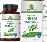 Tabletes Vegetarianos Orgânico de Neem - Sem Glúten, 1500mg, 45 Porções