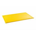 Tabua de Corte em polietileno - amarela - canaleta - 50 x 30