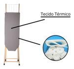 Tábua de Passar Roupa Dobrável de Madeira - Compact 2 Níveis de Altura FORRO TÉRMICO