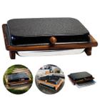 Tábua para Churrasco Com Tampa E Gaveta Carnes 43cm