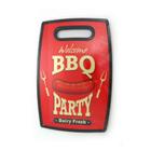 Tábua Para Corte Em Polipropileno 37 x 23 Churrasco BBQ Vermelho - Dolce home