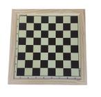 Tabuleiro oficial para xadrez e damas madeira serigrafado 50x50 cm