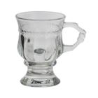 Taça Capuccino Alça e Pé de Cristal Diamante 142 ml Lyor