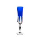 Taça champanhe em cristal Strauss Overlay 119.055 210ml azul escuro