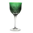 Taça De Água Cristal Lapidado Verde Escuro 520Ml - Strauss