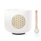 Taça de canto de cristal CVNC Flower Of Life C Note 20 cm 528 Hz