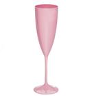 Taça de Champanhe Acrílico Rosa Claro Prime 170mL