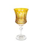 Taça de Cristal Mozart para Água Amarelo Lapidado 69