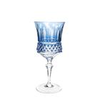 Taça de Cristal Mozart para Água Azul Claro Lapidado 69