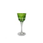 Taça de Cristal Mozart Para Licor Verde Claro Lapidado 17