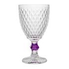 Taça de Vidro Bico de Abacaxi Luxo Roxa 300ml 1 peça - Casambiente