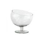 Taça de vidro boca torta gigante bomboniere de mesa - MISTRAL
